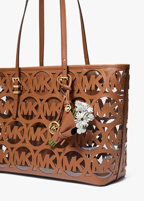 michael kors leather floral bouquet bag charm