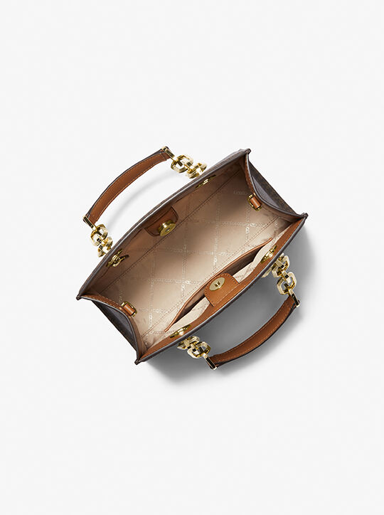 michael kors cynthia small signature logo satchel