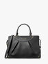 michael kors enzo medium leather satchel