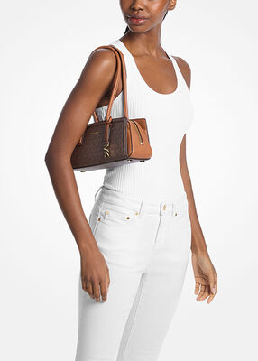 michael kors laila small signature logo shoulder bag