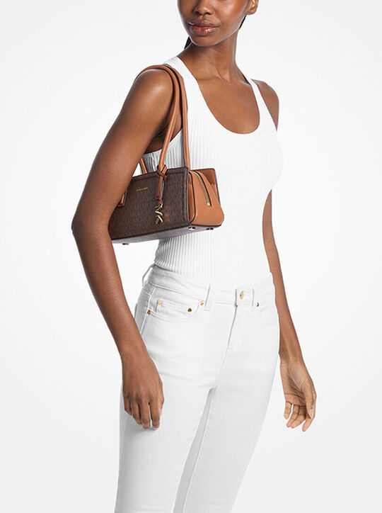 michael kors laila small signature logo shoulder bag