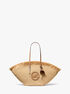 michael kors isa large hand crocheted fan tote bag