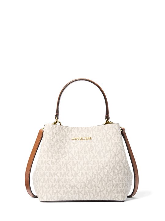 michael kors pratt small signature logo shoulder bag