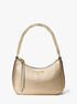 michael kors jet set charm small metallic pebbled leather pochette