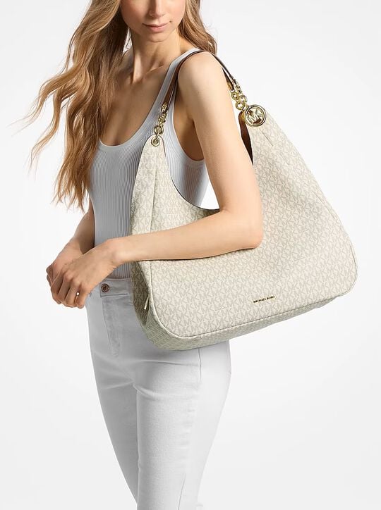 Ellie Large Signature Logo Shoulder Bag michael kors ellie large signature logo shoulder bag