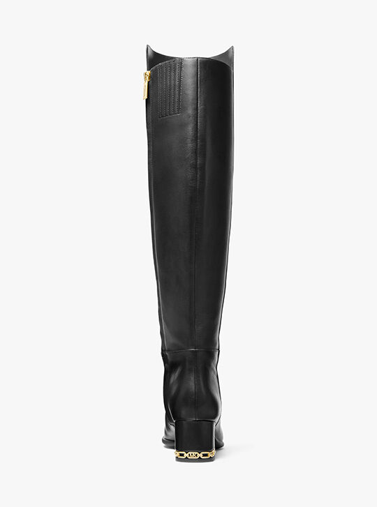 June Flex Leather Riding Boot, BLACK | Michael Kors KSA