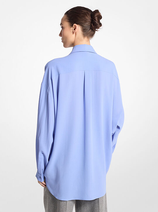 michael kors silk georgette oversized shirt