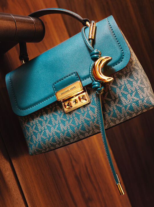 michael kors crescent moon bag charm