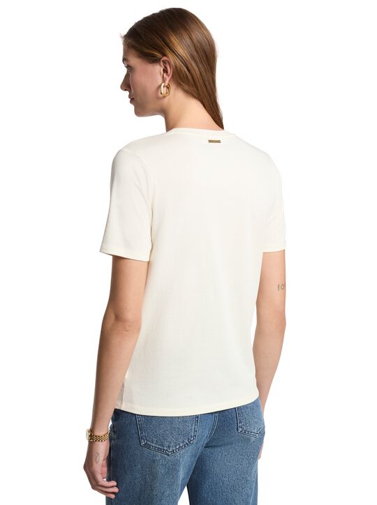 Sequined Cotton T-Shirt michael kors sequined cotton t shirt