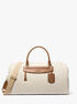 michael kors jet set travel extra large signature logo weekender bag