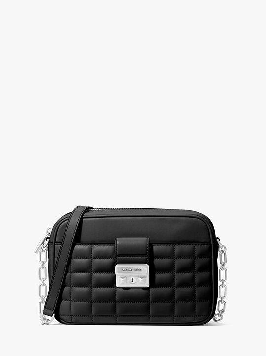 michael kors حقيبة كاميرا تريبيكا جلدية مبطنة متوسطة الحجم