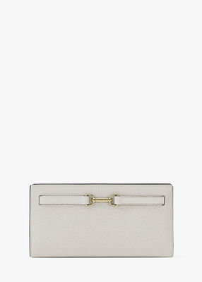 michael kors carson large pebbled leather wallet