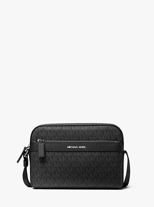 michael kors cooper signature logo camera bag