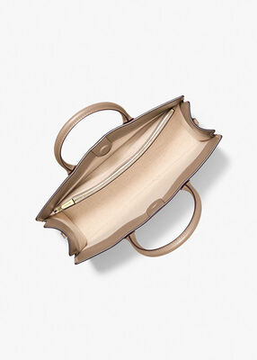 michael kors scarlett medium leather satchel