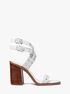 michael kors irene studded leather block heel sandal