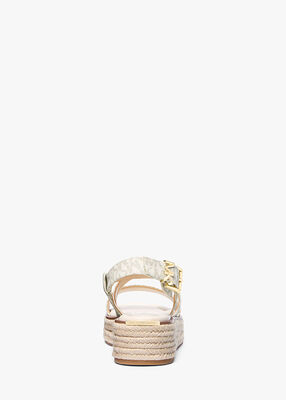 michael kors lynn signature logo platform espadrille sandal