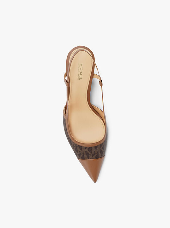 Alora Signature Logo Slingback Pump michael kors alora signature logo slingback pump