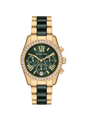 michael kors lexington pav  gold tone and ceramic watch