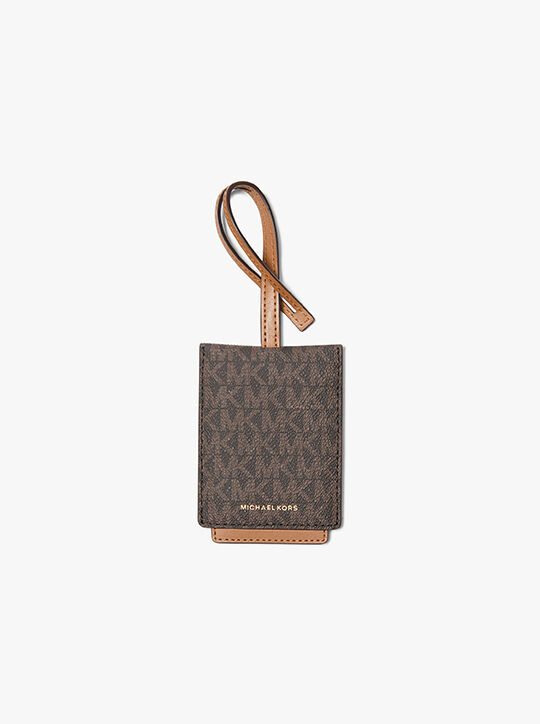 michael kors jet set signature logo luggage tag