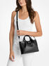 michael kors carson small pebbled leather satchel
