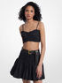 Smocked Cotton Poplin Bra Top michael kors smocked cotton poplin bra top
