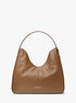 michael kors nayla medium pebbled leather hobo shoulder bag