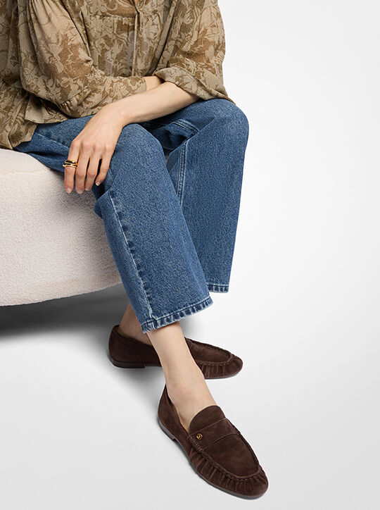 michael kors jennings suede loafer