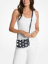 michael kors carmela small polka dot and signature logo pochette