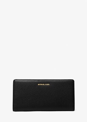 michael kors bryant large pebbled leather snap front wallet