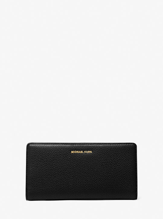 michael kors bryant large pebbled leather snap front wallet