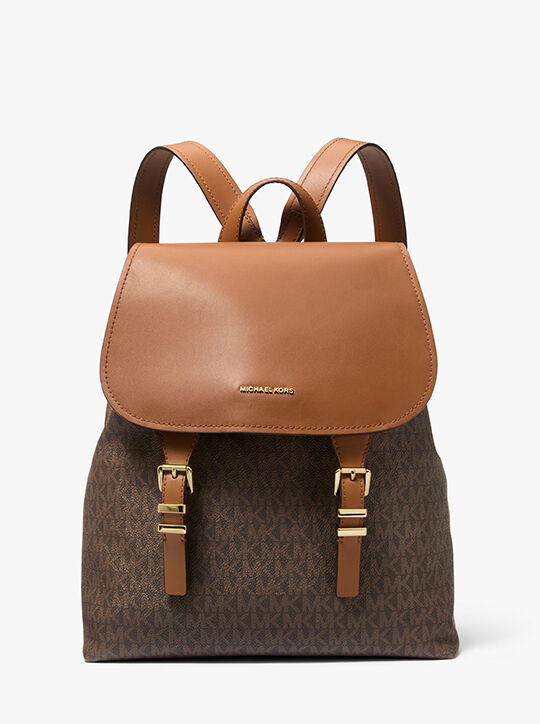 michael kors quinn medium signature logo backpack