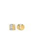 Pavé Two-Tone Fluted Huggie Earrings michael kors pav two tone fluted huggie earrings