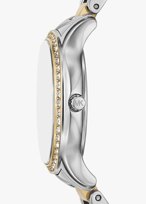 michael kors sage pav  two tone watch