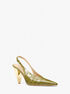 michael kors electra crocodile embossed leather slingback pump