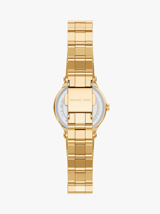 Michael Kors Billie Three-Hand Gold-Tone Stainless Steel Watch michael kors billie three hand gold tone stainless steel watch