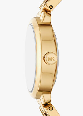 michael kors petite maude gold tone watch