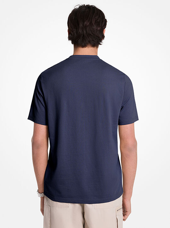 تي شيرت بيكيه من مزيج القطن michael kors تي شيرت بيكيه من مزيج القطن