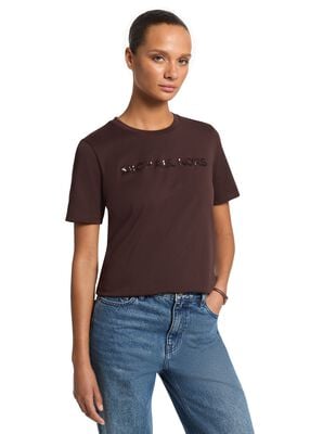 michael kors sequined cotton t shirt