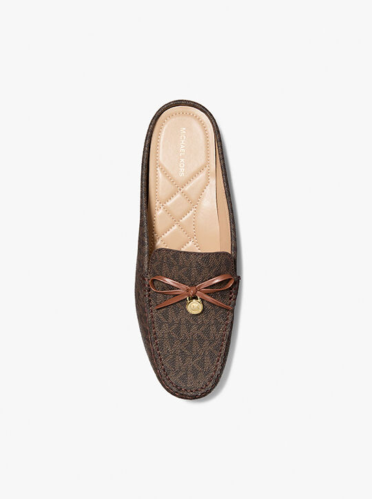 michael kors greta signature logo mule