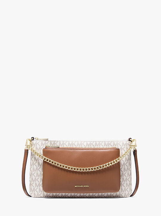 michael kors jet set monogrammed shoulder bag