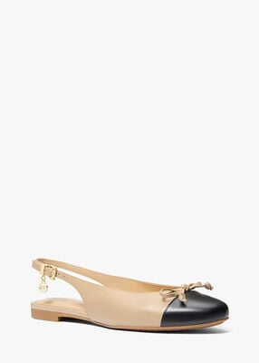 michael kors piper leather slingback ballet flat