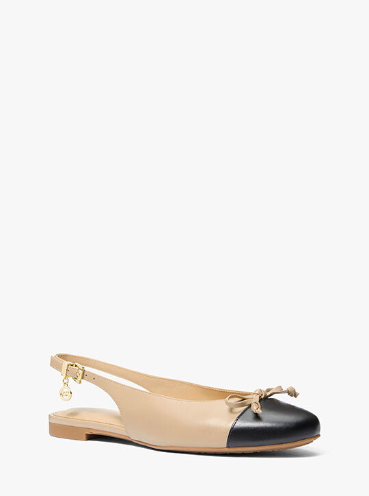 michael kors piper leather slingback ballet flat