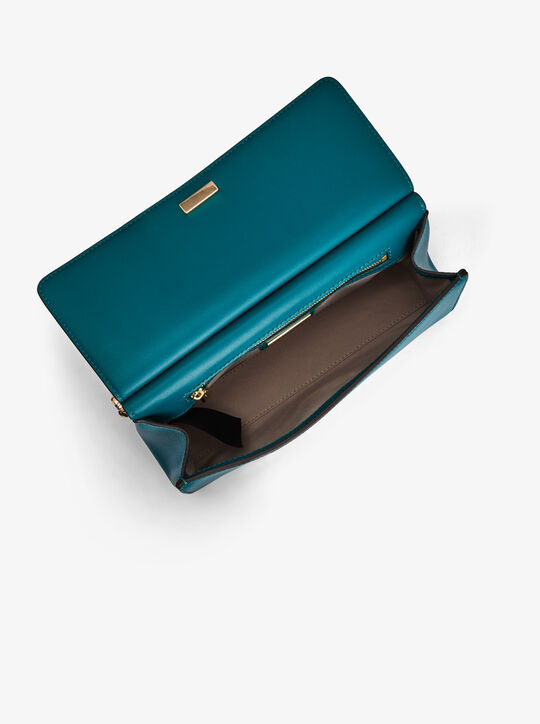 michael kors حقيبة كارمين متوسطة الحجم من الجلد المحبب