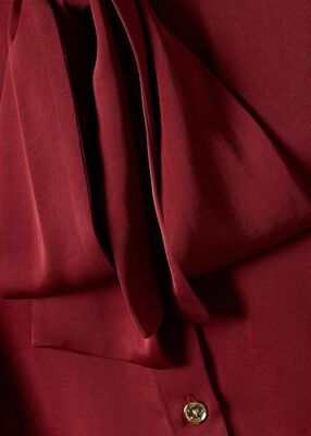 michael kors satin bow blouse