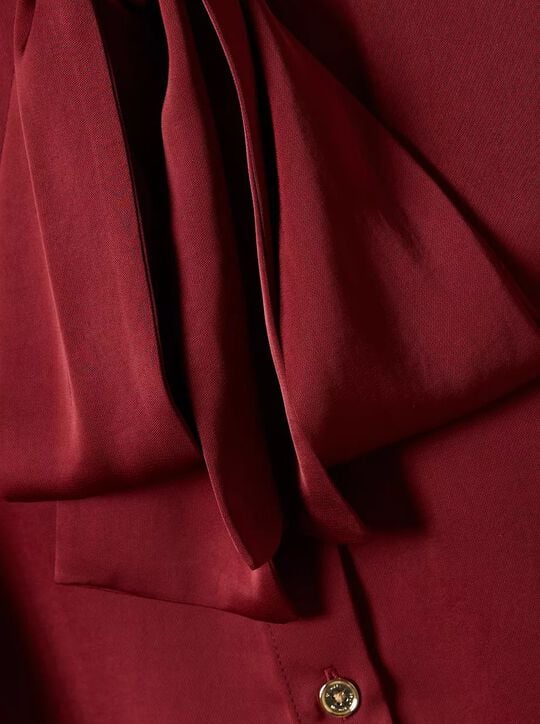 michael kors satin bow blouse
