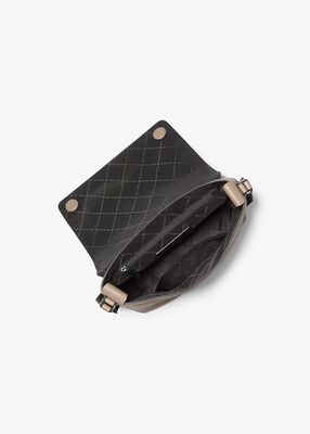 michael kors hudson small pebbled leather messenger bag