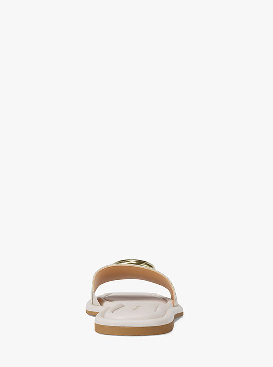 michael kors milan signature logo slide sandal