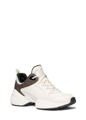 michael kors bowie mesh and signature logo trainer