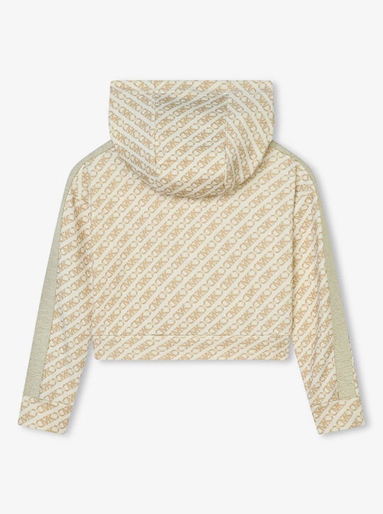 michael kors empire signature logo zip up hoodie