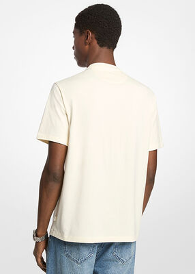 michael kors textured logo cotton t shirt